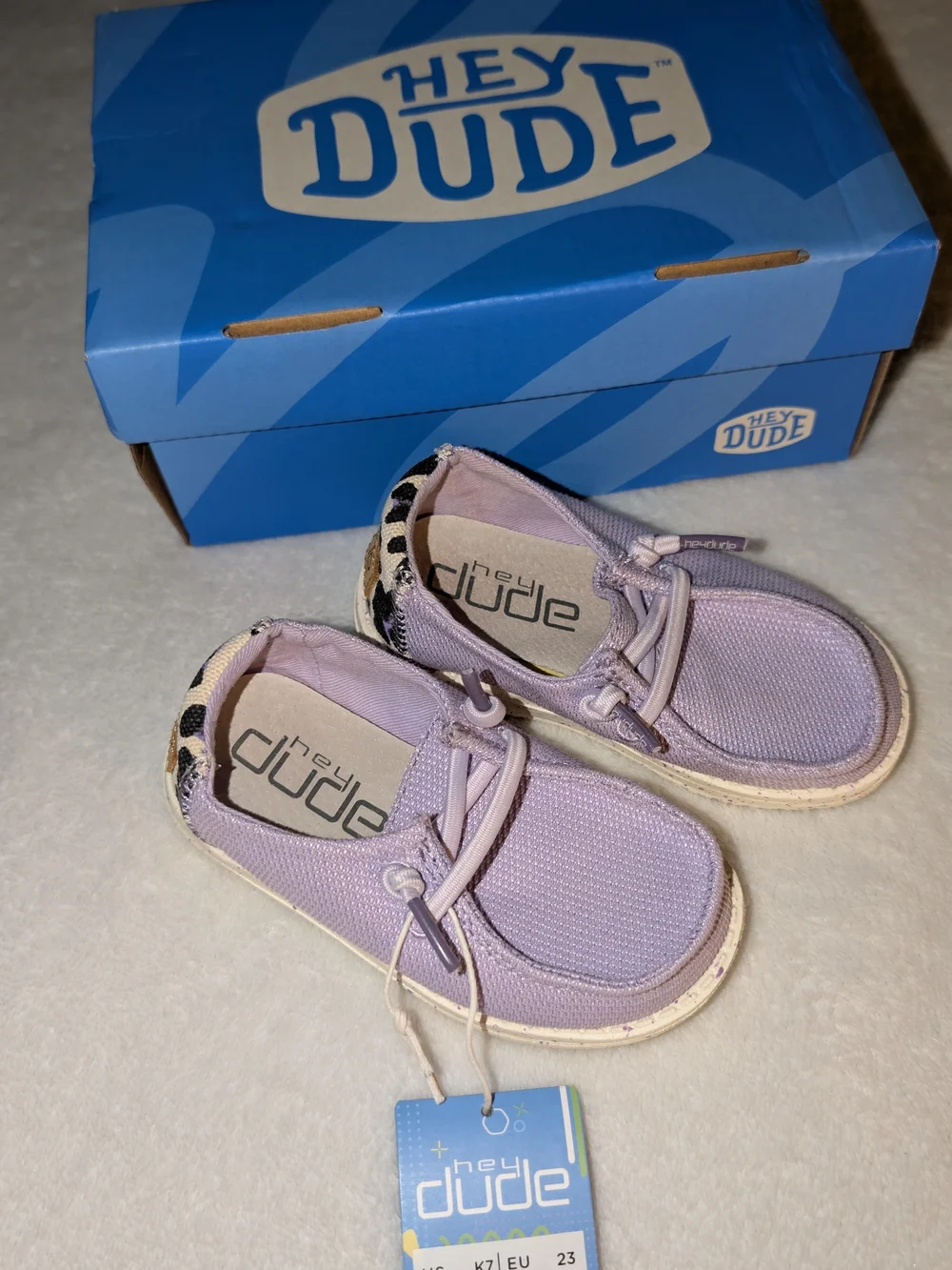HEYDUDE Wendy Toddler Funk Leo Violet Size 7 New With Tags